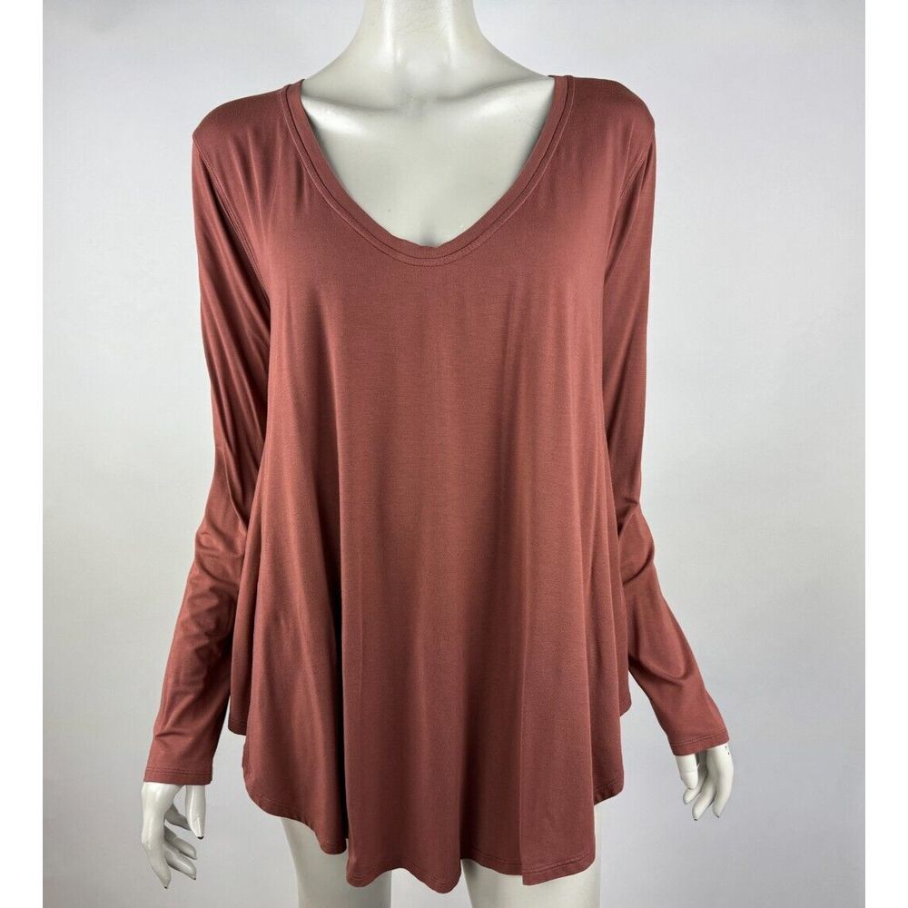 Lululemon Up for Down Time Long Sleeve Top‎ Women 12/14? Scoop Neck Stretch Tee